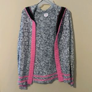 Justice Pom Pom Hooded Cardigan